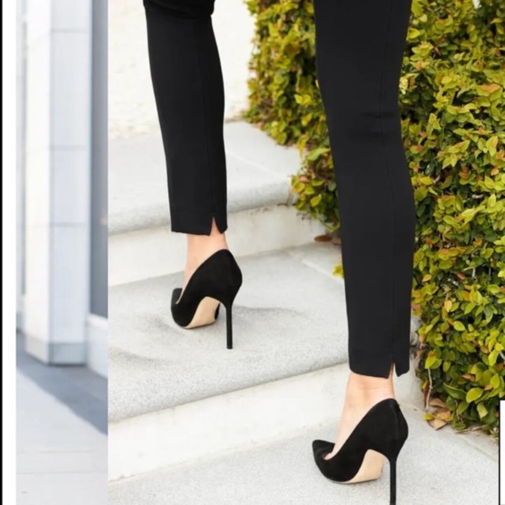 NWOT SPANX The Perfect Black Pant Back Seam Skinny Pants in Black sz M Tall - Picture 2 of 12